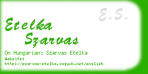 etelka szarvas business card